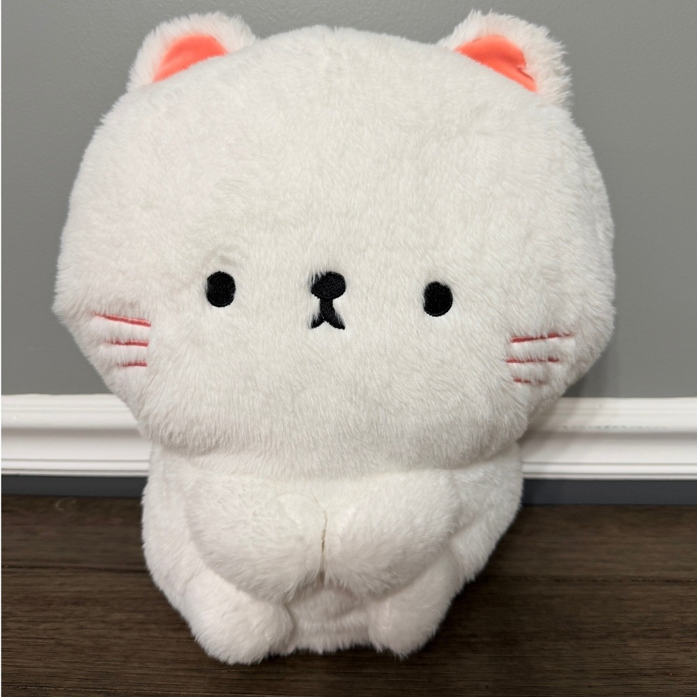 Japan San-X Ishiyowa-chan Kouhai-chan‎ White Cat Plush Toy